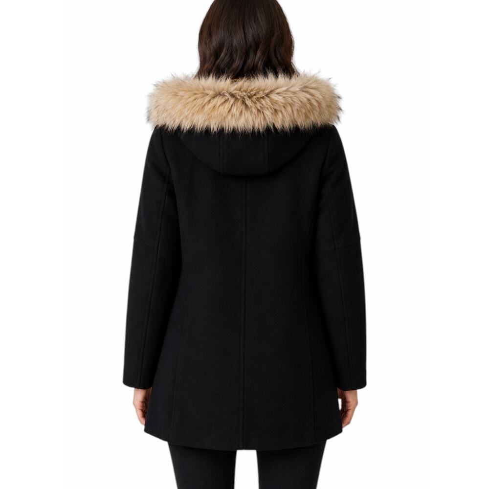 J. Crew Italian Stadium Cloth Wool Chateau Parka Coat Black Size 2 - Picture 3 of 11